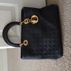 Vintage black lady dior bag